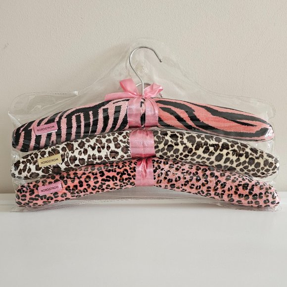 Nordstrom Other - Nordstrom Animal Print Padded Clothes Hangers | NWT | Pink Black Brown Cream